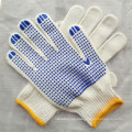 Cotton Knitted Double PVC Dotted Safety Working Gloves